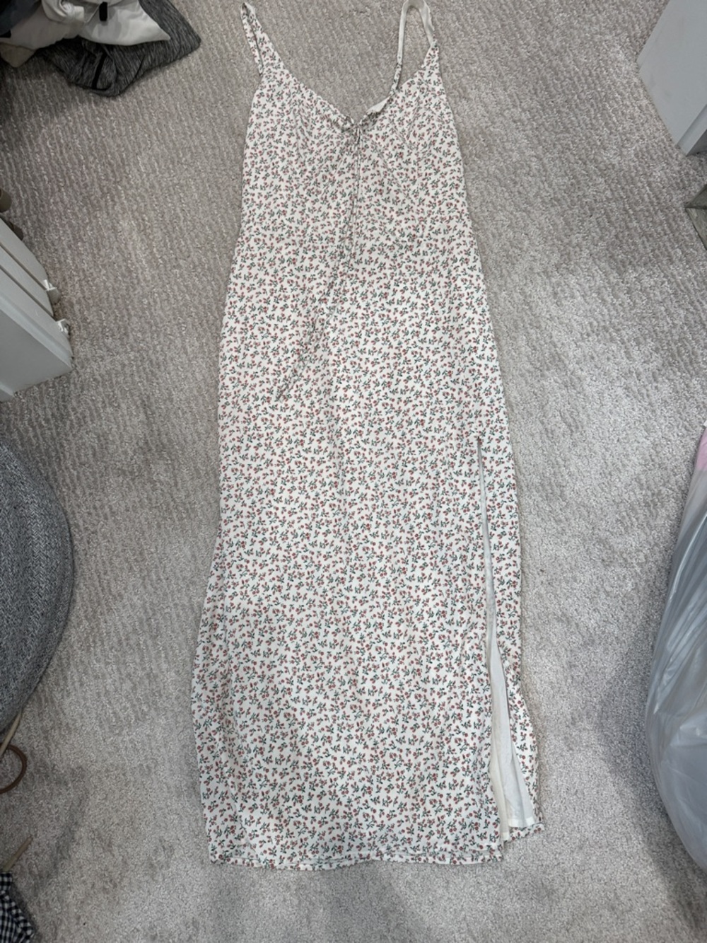 Abercrombie & Fitch Cream Floral Maxi Dress